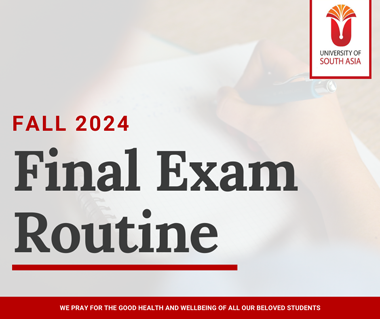 Fall 2024 Final Exam Routine