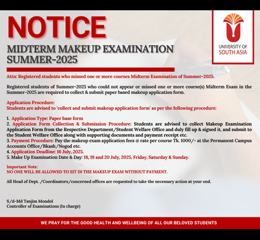 MIDTERM MAKEUP EXAMINATION SUMMER-2025