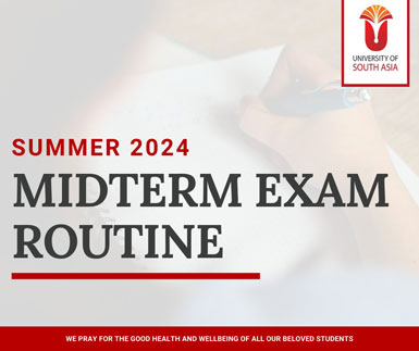 SUMMER 2024 Mid Term Exam Routine